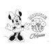 Caiet de schițe creativ de colorat cu Minnie Mouse, cu șablon și autocolante în mai multe variante.
