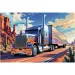 Camion pe drum, puzzle de 160 de piese - Trefl