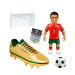 Capsulă-surpriză Supergoal Cupa Mondială pentru pantofi, cu o figurină de 7 cm și alte accesorii