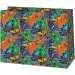 Cardex: Geantă de cadou mare cu dinozaur pe placă de surf, 26,7x13,7x33cm