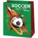 Cardex: Sacoșă de cadou de mărime medie, cu model de minge de fotbal, 17,8x10x23cm