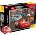 Cars 2 în 1 puzzle de 108 piese și carte de colorat 70x50cm - Lisciani
