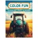 Carte de colorat cu tractoare și utilaje agricole - Trefl