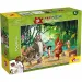 Carteea Junglei 2 în 1 puzzle maxi de 35 piese și carte de colorat 70x50cm - Lisciani