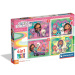 Căsuța de păpuși Gabi 4-în-1 Supercolor puzzle - Clementoni