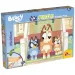 Cățelușii Bluey pe scări 2 în 1 puzzle de 24 piese și carte de colorat 35x25cm - Lisciani