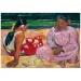 Colecția Muzeului: Gauguin - Femei din Tahiti pe plajă puzzle de 1000 de piese cu poster - Clementoni