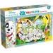 Disney 101 Dalmațieni 2 în 1 maxi puzzle cu 24 piese și carte de colorat 70x50cm - Lisciani