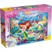 Disney Ariel 2 în 1 puzzle maxi de 35 piese și carte de colorat 70x50cm - Lisciani