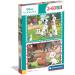 Disney Clasici: 101 dalmațieni și Pisicile aristocrate, puzzle Supercolor 2x60 piese - Clementoni
