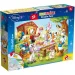 Disney Familia lui Donald Duck 2 în 1 maxi puzzle cu 35 piese și carte de colorat 70x50cm - Lisciani