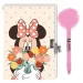 Disney: Jurnalul secret al lui Minnie Mouse cu lacăt și stilou cu pom-pom 12x18cm 60 de pagini