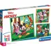 Disney Mickey Mouse și prietenii săi puzzle Supercolor de 3x48 piese - Clementoni