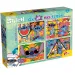 Disney Stitch 2 în 1 maxi puzzle 4x48 piese și carte de colorat 35x25cm - Lisciani