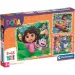 Dora Exploratoarea puzzle Supercolor 3x48 piese - Clementoni