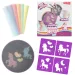 Dream Horse: Set de cretă de asfalt cu șablon unicorn