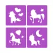 Dream Horse: Set de cretă de asfalt cu șablon unicorn