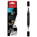 Faber-Castell: Black Edition Shake &amp; Paint marker negru cu două capete, de 3 mm și 1 mm