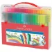 Faber-Castell: Set de carioci Connector – set de 80 bucăți în cutie de depozitare practică din plastic