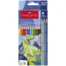 Faber-Castell: Set de creioane colorate cu dinozauri, pachet de 10+3 bucăți