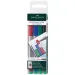 Faber-Castell: Set de markere Multimark pentru folii M – 4 buc.
