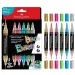 Faber-Castell: Set de markere metalice colorate Black Edition Shake &amp; Paint, cu două capete, 3 mm și 1 mm, 6 bucăți