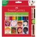 Faber-Castell: set de creioane colorate 24+3 bucăți