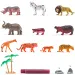 Faunica: Set de joacă cu animale sălbatice în găleată - Woodyland