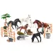 Faunica: Set de joacă de 25 de piese cu cai Lipițani - Woodyland