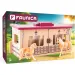 Faunica: Set de joacă grajd de cai din lemn cu 3 figurine – Woodyland