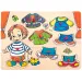 Puzzle forme îmbracă băieţaşul