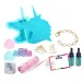 Gemex: Set de creație bijuterii cu cap de unicorn din gel cu pietre prețioase
