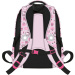 Ghiozdan școlar roz cu imprimeu Hello Kitty, 4 compartimente, cu pompon BPL58 40x28x18 cm
