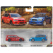 Hot Wheels: Deluxe 2005 Mitsubishi Lancer Evolution IX Wagon și 2004 Subaru Forester STI, set de 2 mașinuțe 1/64 - Mattel