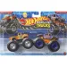 Hot Wheels Monster Trucks: Hi-Tail Hauler din  1956 vs Ford Raptor din 2017, set de 2 mașinuțe 1/64 - Mattel