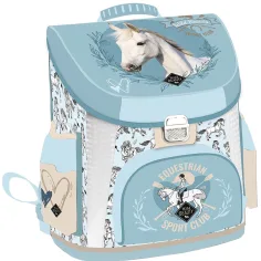 ICO: Lizzysuli Wild Beauty Sport Club ghiozdan școlar ergonomic cu motive ecvestre, rucsac 39x35x24 cm imaginea 1
