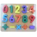 Joc de potrivire a formelor din lemn cu numere colorate 30x22cm