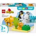 LEGO® DUPLO®: Familii de animale sălbatice: Pinguini și lei (10442)