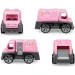 LENA: Camion de transport cal roz cu figurină