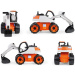 LENA: GIGA TRUCKS excavator uriaș portocaliu 63 cm
