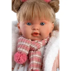 Llorens: Alexandra, păpușă plângătoare de 42 cm cu suzetă, îmbrăcată într-un costum cu animăluțe imaginea 2