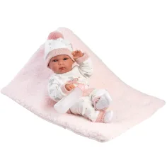Llorens: Bimba, păpușă nou-născută de 35 cm, cu biberon și pătură. imaginea 1