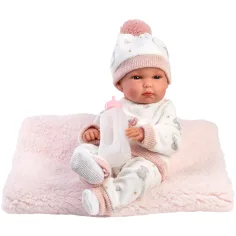 Llorens: Bimba, păpușă nou-născută de 35 cm, cu biberon și pătură. imaginea 2