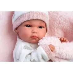 Llorens: Bimba, păpușă nou-născută de 35 cm, cu biberon și pătură. imaginea 4