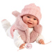 Llorens: Chloe, păpușă plângătoare de 38 cm în vestă roz