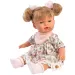 Llorens: Joelle, păpușă plângătoare de 38 cm cu suzetă în rochie de vară