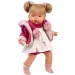 Llorens: Joelle, păpușă plângătoare de 38 cm cu suzetă și haină roz