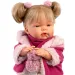 Llorens: Joelle, păpușă plângătoare de 38 cm cu suzetă și haină roz