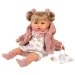 Llorens: Júlía, păpușă plângătoare de 42 cm cu suzetă, în haină roz