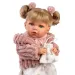 Llorens: Júlía, păpușă plângătoare de 42 cm cu suzetă, în haină roz